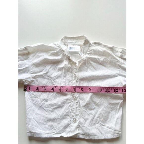 Vintage Baby Girls' NOSENBERG OF NORWAY White Button Up Shirt, Size 80 (12-18M) - Picture 9 of 11